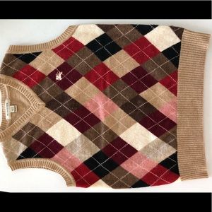 Burberry sweater checkered vest